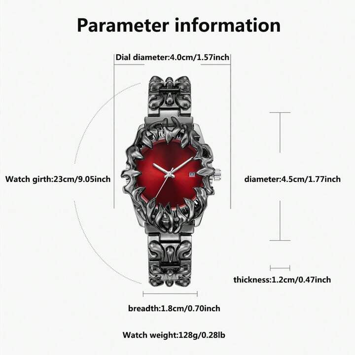 Spiked Stainless Steel Watch