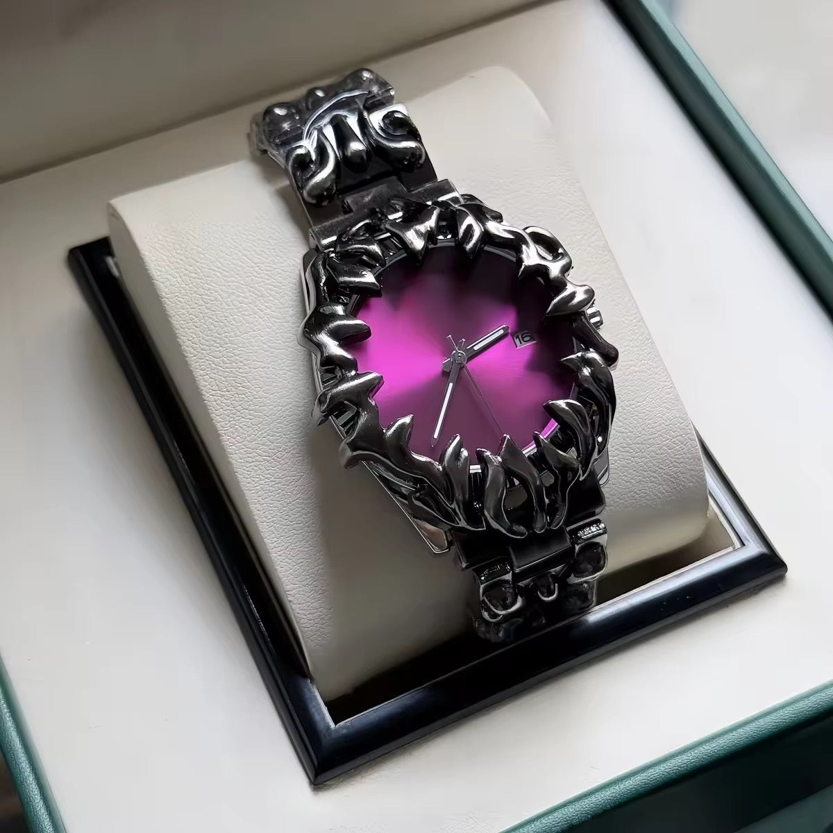 Spiked Stainless Steel Watch