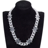 Skeleton Stitched Barbed Wire Chain